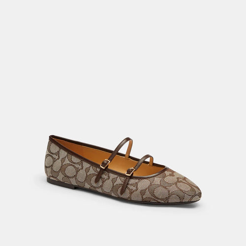 Mary Jane Double-Strap Signature Jacquard