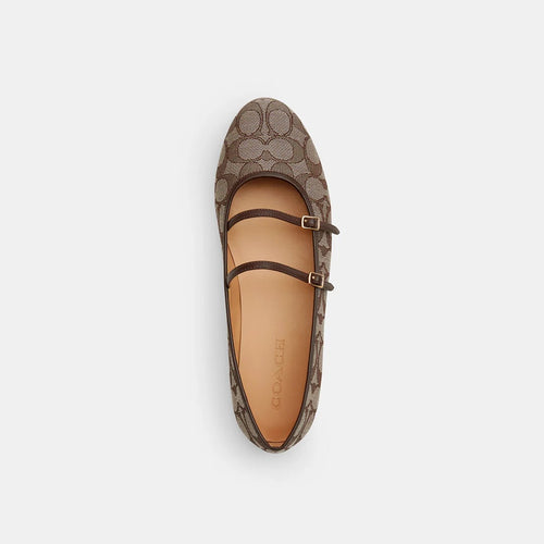 Mary Jane Double-Strap Signature Jacquard